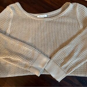 White House Black Market Women’s Beige Knit Sweater